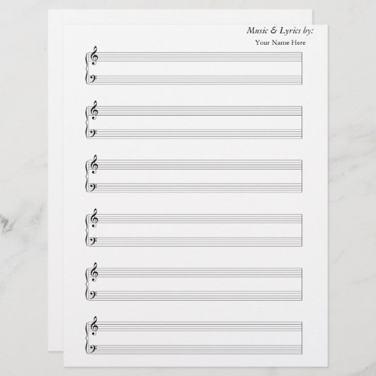 シー空白のト音楽ピアノ6段 (正面/裏面)