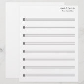 シー空白のト音楽8 Stave Alto (正面/裏面)