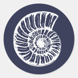 シー素朴カタツムイルシェルブルービーチ結婚式 ラウンドシール