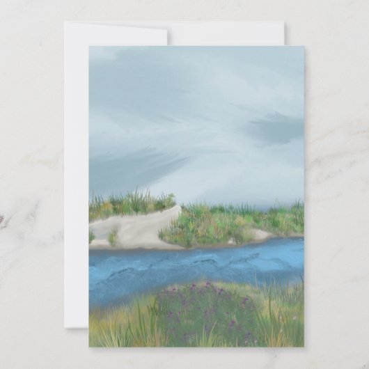 シー絵を描サイド結婚式招待状 招待状 (裏面)