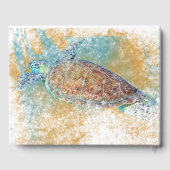 シー絵を描タートルテーマバケーションプロパティ ゲストブック (裏面)