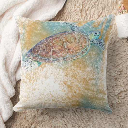 シー絵を描トルアート クッション (ブランケット)