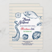 シー考えフードディナーパーティの招待状 招待状 (正面/裏面)