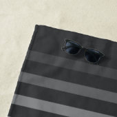 シー航海のいかりあなたの名前またはボートグレー&ホワイト ビーチタオル (インサイチュ)