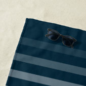 シー航海のいかりあなたの名前またはボート深いアクア ビーチタオル (インサイチュ)