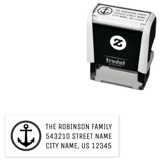 シー航海のいかりのアパーソナライズされたドレスまたは文字 セルフインキングスタンプ (インサイチュ)