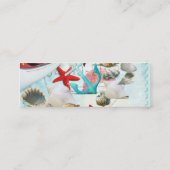 シー航海のシェルズいかりヒトデビーチテーマ スキニー名刺 (裏面)