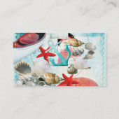 シー航海のシェルズいかりヒトデビーチテーマ 名刺 (裏面)