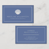 シー航海のシェルビーチテーマ 名刺 (正面/裏面)