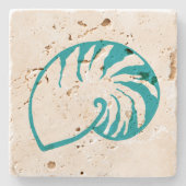 シー航海のシェル石ドリンクのコースターギフト ストーンコースター (正面)