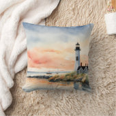 シー航海のスケープコーストボーツライトハウス クッション (ブランケット)