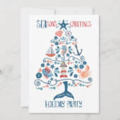 シー航海のツリーコースタルクリスマスパーティー 招待状 (正面)