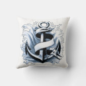 シー航海のブルーいかり クッション (裏面)