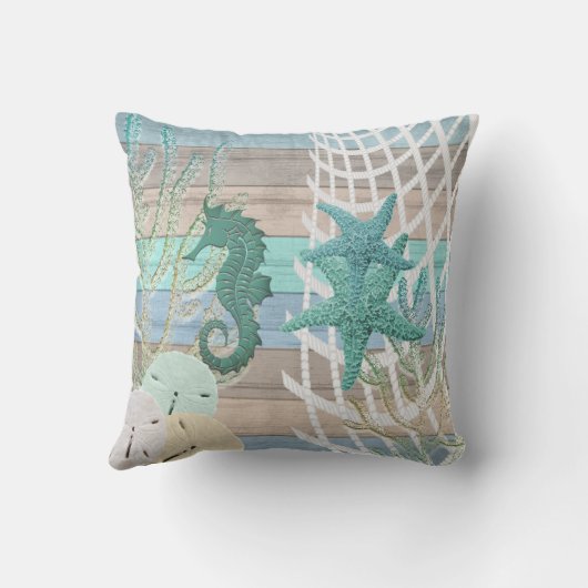 シー航海のホースビーチデザイン アウトドアクッション (裏面)