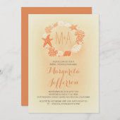 シー航海のリースビーチブライダルシャワー招待 招待状 (正面/裏面)