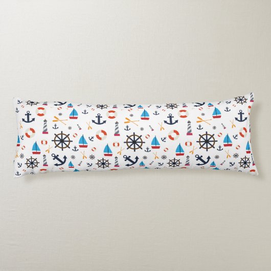 シー航海の帆船灯台寝具 ボディピロー (裏面)