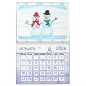 シー芸術的ンカスタムズ印刷の季節カレンダー カレンダー (1月 2026)