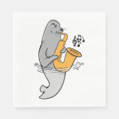 シー遊ルのサクソフォン スタンダードランチョンナプキン (正面)