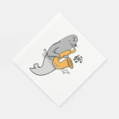 シー遊ルのサクソフォン スタンダードランチョンナプキン (角)