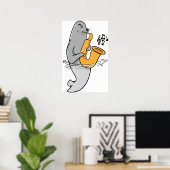 シー遊ルのサクソフォン ポスター (ホームオフィス)