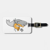 シー遊ルのサクソフォン ラゲッジタグ (正面横)