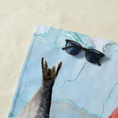 シー魚釣りビーチタオル ビーチタオル (インサイチュ)