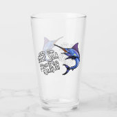 シー魚釣りビールピントグラス タンブラーグラス (裏面)