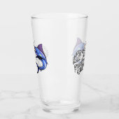 シー魚釣りビールピントグラス タンブラーグラス (左)