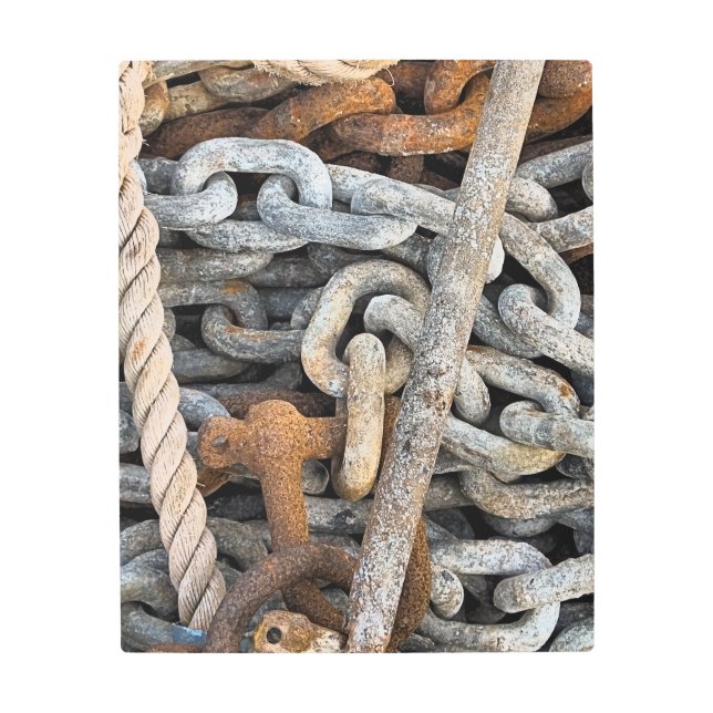 シー魚釣り メタルプリント (正面)