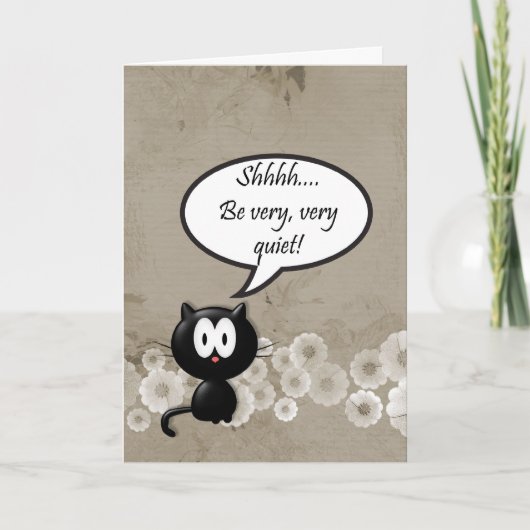 シー、とても静かにして！ パーティの招待状 招待状 (正面)