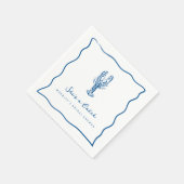 シー・イズ・ア・キャッチ | コースト・ロブスター・ブライダルシャワー スタンダードカクテルナプキン (角)