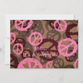 シー…サプライズだ!-招待状 – 平和サイン 招待状 (正面)