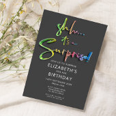 シー…サプライズ誕生日 招待状