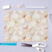 シー シェル クリーム サンド アイボリー ビーチ ウェディング 薄葉紙 (クラフト)