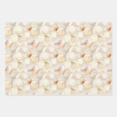 シー シェル クリーム サンド アイボリー ビーチ ラッピングペーパーシート (正面)