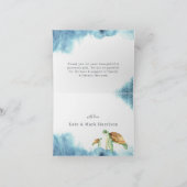 シー・タートル |海・ベビー・シャワーありがとう サンキューカード (内部)