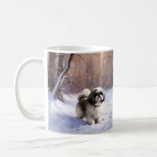 シー・ツー 雪を降らせて クリスマス コーヒーマグカップ (左)