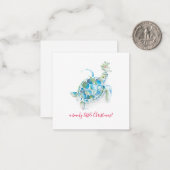 シー・トゥルートル・ビーチィ・ミニ・クリスマス ノートカード (正面/裏面インサイチュ)