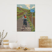 シー・トゥ・シーC2C 海岸から海岸へのサイクリング旅行 ポスター (キッチン)