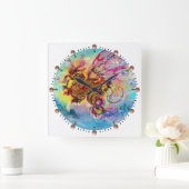 シー・ドラゴン スクエア壁時計 (ホーム)