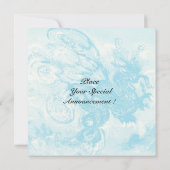 シー ドラゴン 青 紫 黒 黄色 招待状 (裏面)