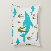 シー・ドリーム ユニークなターコイズドルの海洋をテーマにした アクセントクッション (正面(垂直))