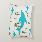 シー・ドリーム ユニークなターコイズドルの海洋をテーマにした アクセントクッション (裏面(縦))