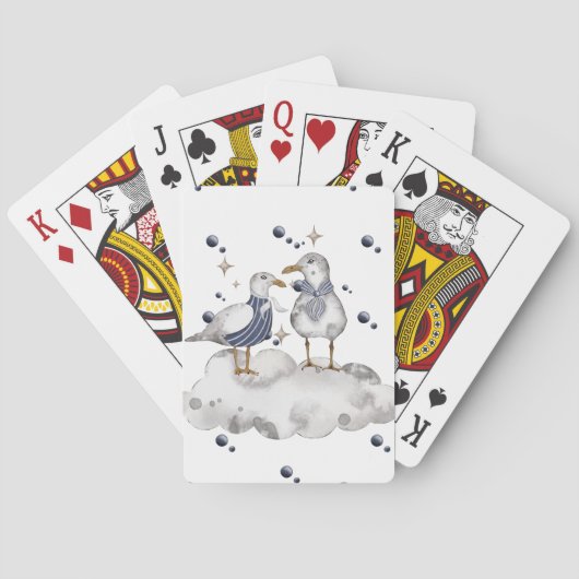 シー バード ポーカー - 海岸の海鳥 トランプ (裏面)