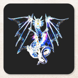 シー ビースト ドラゴン ダーク ファンタジー 神話デザイン スクエアペーパーコースター