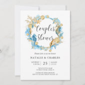 シー&ビーチサマーズ結婚シーホースカップルシャワー 招待状 (正面)