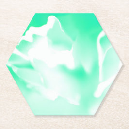 シー・フォーム・グリーン・フラワーペーパーコースター ペーパーコースター