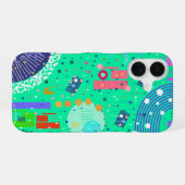 シー・フォーム・サマー：抽象芸術  iPhone 16ケース (裏面横)