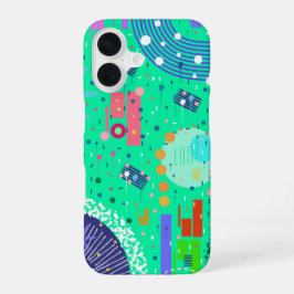 シー・フォーム・サマー:抽象芸術 iPhone 16ケース