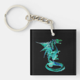 シー ブルー ドラゴン オーシャン ファンタジー 伝説の生き物 キーホルダー